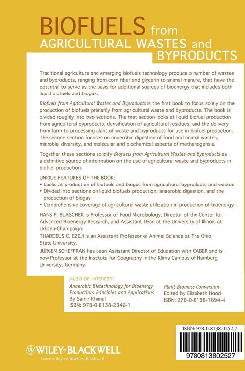 Produktbild: Biofuels AgWastes Byproducts
