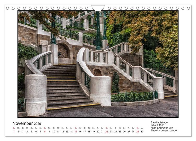 Produktbild: Jugendstil-Baukunst in Wien (Wandkalender 2026 DIN A4 quer), CALVENDO Monatskalender