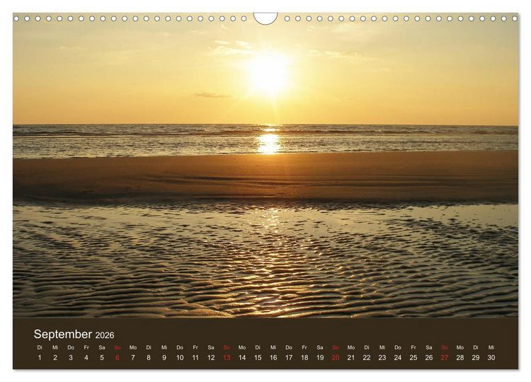 Produktbild: R&ouml;m&ouml; - Wasser, Wind und endloser Strand (Wandkalender 2026 DIN A3 quer), CALVENDO Monatskalender