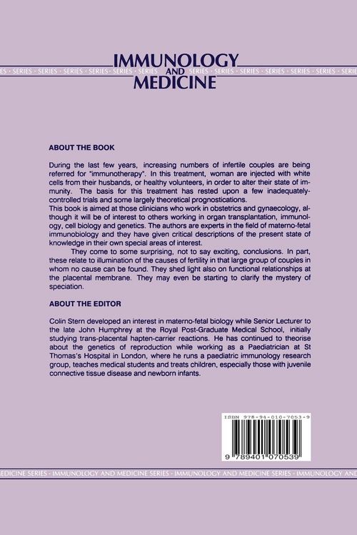 Produktbild: Immunology of Pregnancy and its Disorders