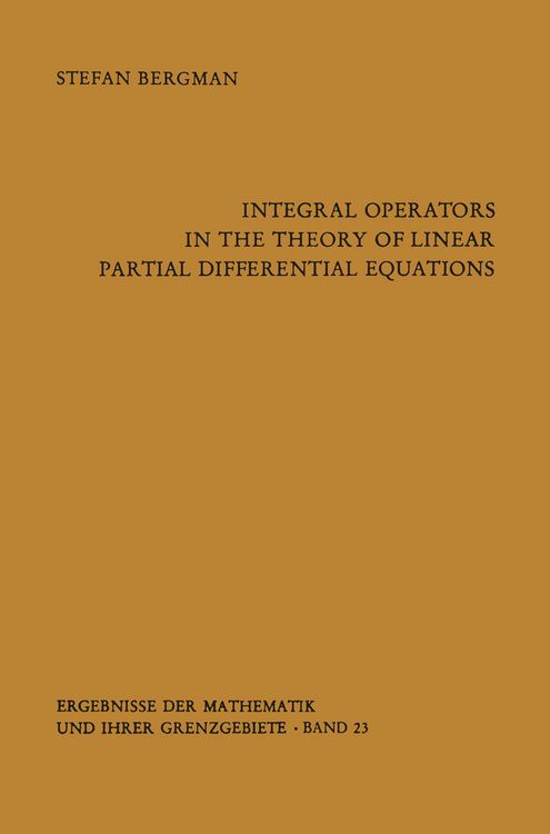 Produktbild: Integral Operators in the Theory of Linear Partial Differential Equations