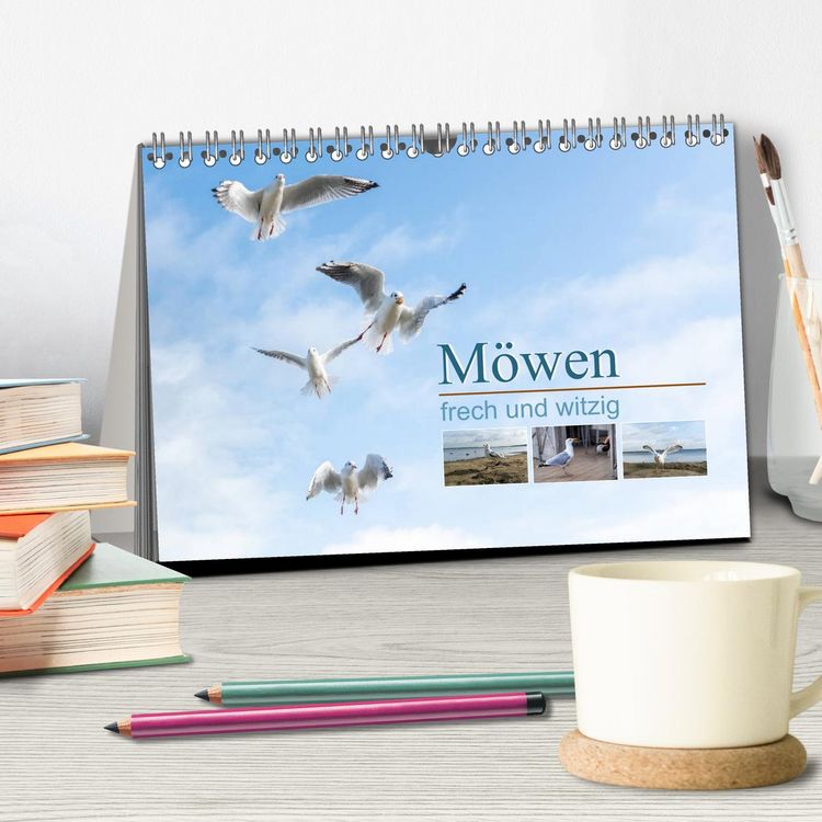 Produktbild: M&ouml;wen frech und witzig (Tischkalender 2026 DIN A5 quer), CALVENDO Monatskalender