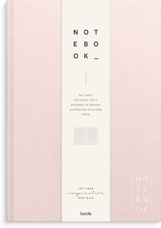 Produktbild: Burde Notizbuch Textil pink liniert A4
