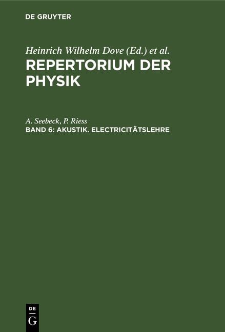 Produktbild: Akustik. Electricit&auml;tslehre
