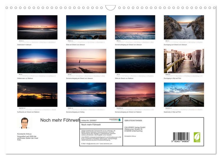 Produktbild: Noch mehr F&ouml;hrweh (Wandkalender 2026 DIN A3 quer), CALVENDO Monatskalender