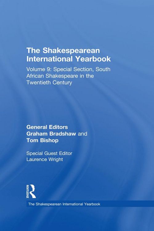 Produktbild: The Shakespearean International Yearbook