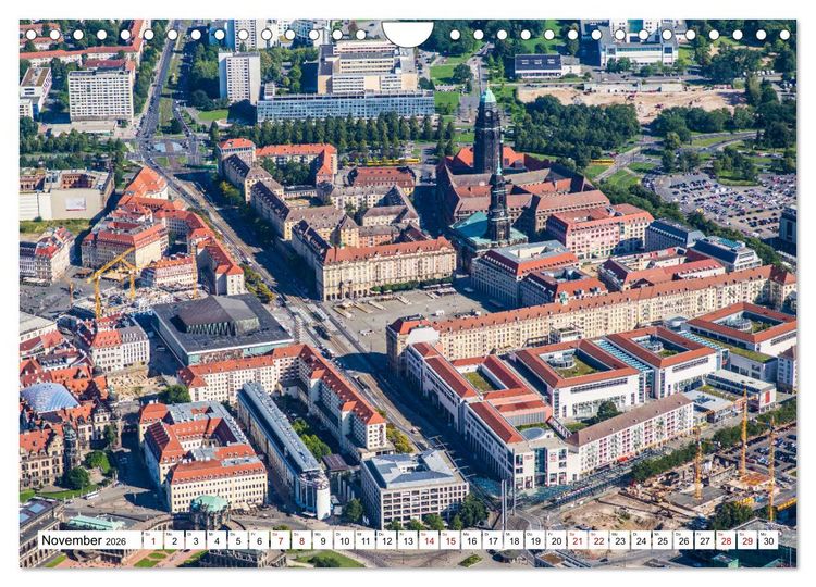 Produktbild: Sachsens Glanz - historische H&ouml;hepunkte aus der Vogelperspektive (Wandkalender 2026 DIN A4 quer), CALVENDO Monatskalender