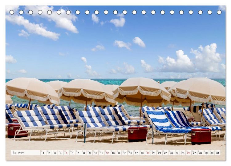Produktbild: Miami Beach und Art Deco District (Tischkalender 2026 DIN A5 quer), CALVENDO Monatskalender