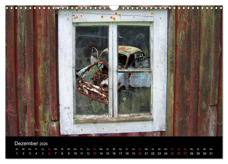 Produktbild: Schrottautos im Kyrk&ouml; Mosse (Wandkalender 2026 DIN A3 quer), CALVENDO Monatskalender