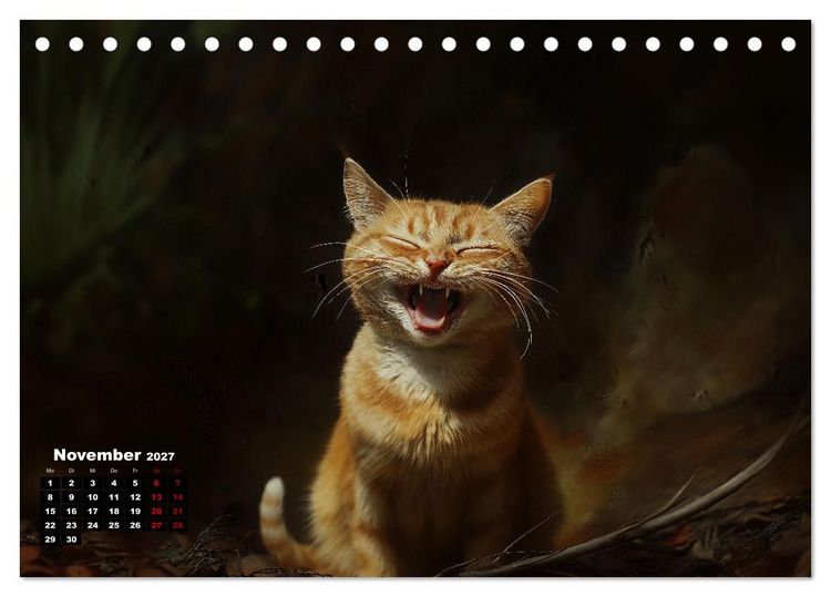 Produktbild: Auch Katzen lachen gern (Tischkalender 2027 DIN A5 quer), CALVENDO Monatskalender
