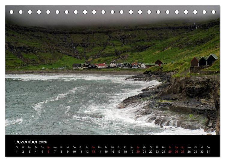 Produktbild: Wunderbare F&auml;r&ouml;er Inseln (Tischkalender 2026 DIN A5 quer), CALVENDO Monatskalender