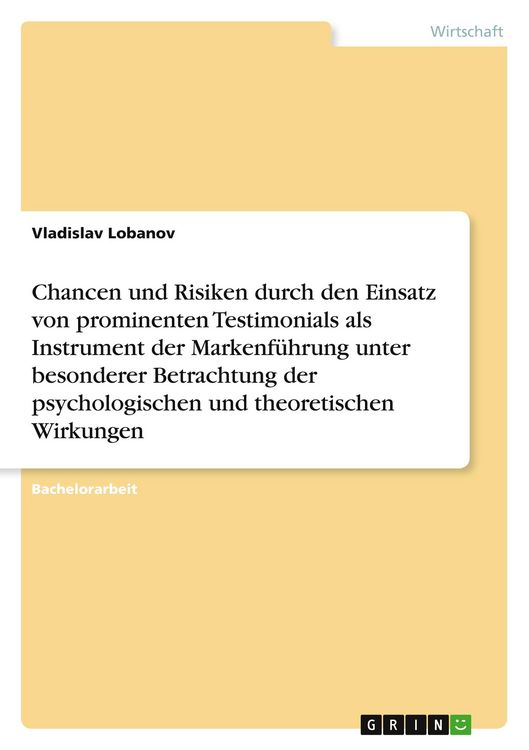 Produktbild: Lobanov, V: Chancen und Risiken durch den Einsatz von promin