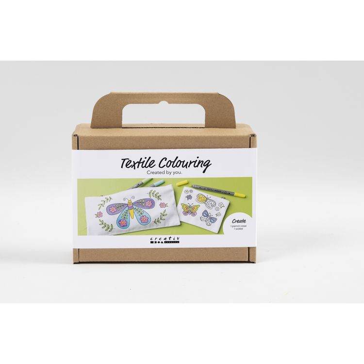 Produktbild: Creativ Company Mini Kreativ Set Stoffbemalen, Schmetterlinge, Pastellfarben