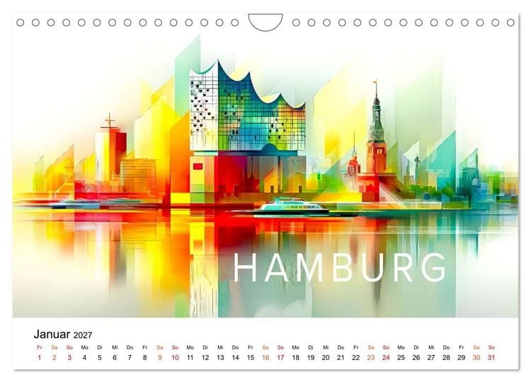 Produktbild: City Colors Europa - Die bunte St&auml;dte Kollektion (Wandkalender 2027 DIN A4 quer), CALVENDO Monatskalender