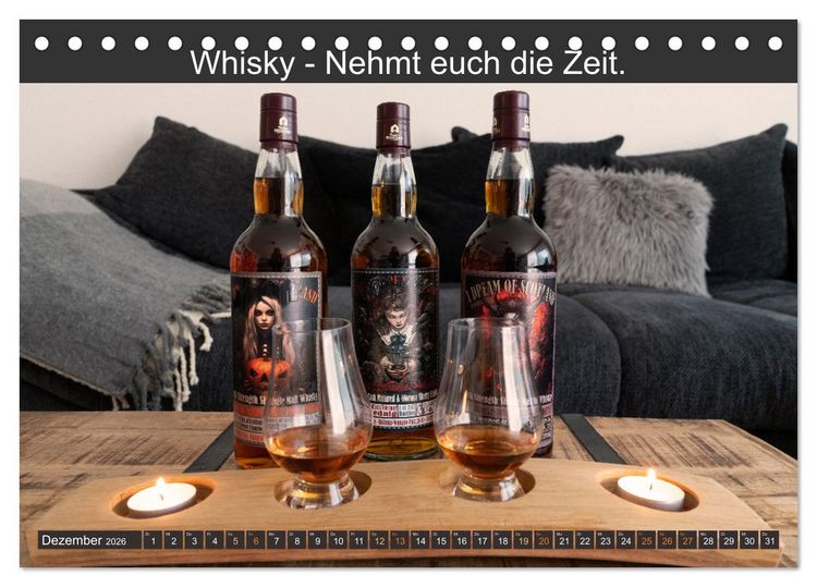 Produktbild: Witzige Whisky-Werbeslogans (Tischkalender 2026 DIN A5 quer), CALVENDO Monatskalender