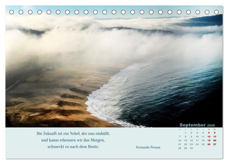 Produktbild: Nebelfarben. Ein poetischer Spaziergang (Tischkalender 2026 DIN A5 quer), CALVENDO Monatskalender