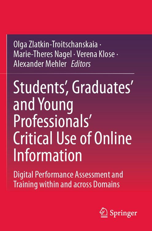 Produktbild: Students&rsquo;, Graduates&rsquo; and Young Professionals&rsquo; Critical Use of Online Information