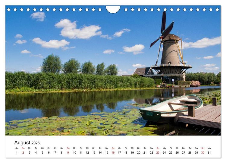 Produktbild: DIE SCH&Ouml;NSTEN WINDM&Uuml;HLEN IN HOLLAND 2026 (Wandkalender 2026 DIN A4 quer), CALVENDO Monatskalender