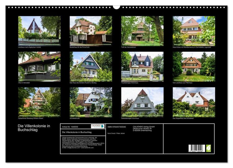 Produktbild: Die Villenkolonie in Buchschlag (Wandkalender 2026 DIN A2 quer), CALVENDO Monatskalender