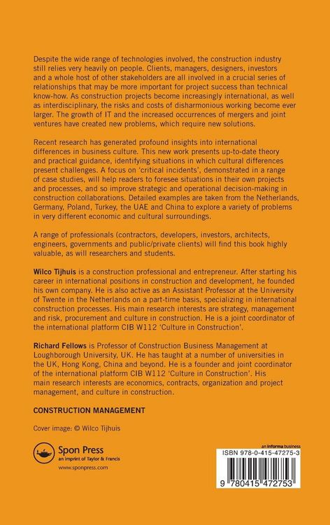 Produktbild: Culture in International Construction