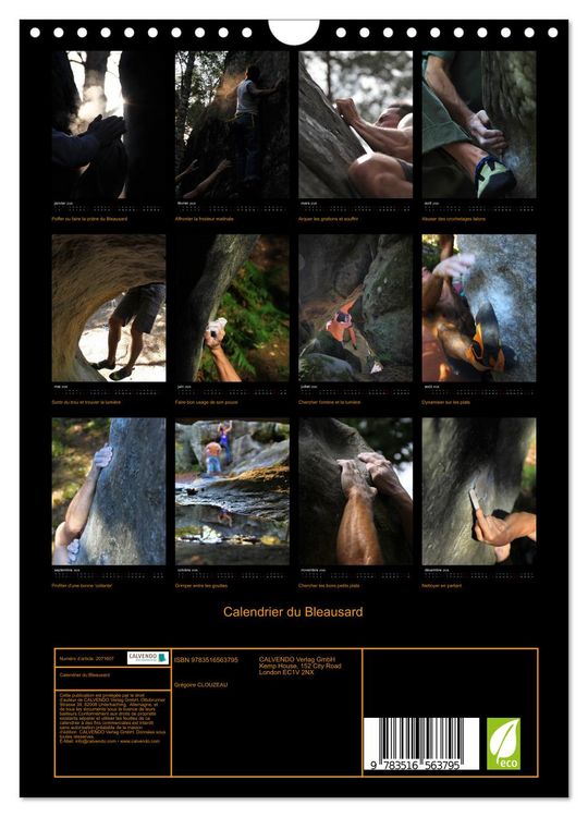Produktbild: Calendrier du Bleausard (Calendrier mural 2026 DIN A4 horizontal), CALVENDO calendrier mensuel