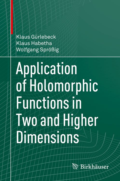 Produktbild: Application of Holomorphic Functions in Two and Higher Dimensions