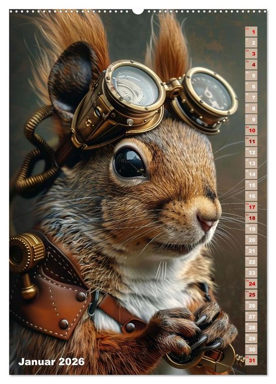 Produktbild: Steampunk Fauna (hochwertiger Premium Wandkalender 2026 DIN A2 hoch), Kunstdruck in Hochglanz