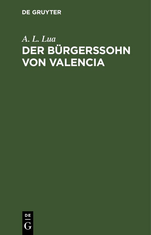 Produktbild: Der B&uuml;rgerssohn von Valencia