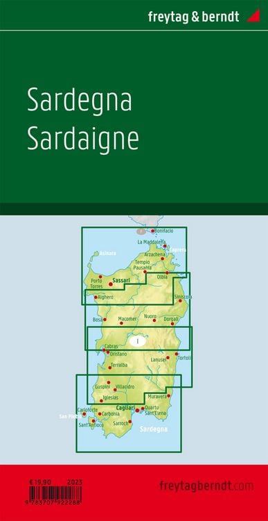 Produktbild: freytag & berndt Stra&szlig;enkarte Sardinien Set 1:150.000