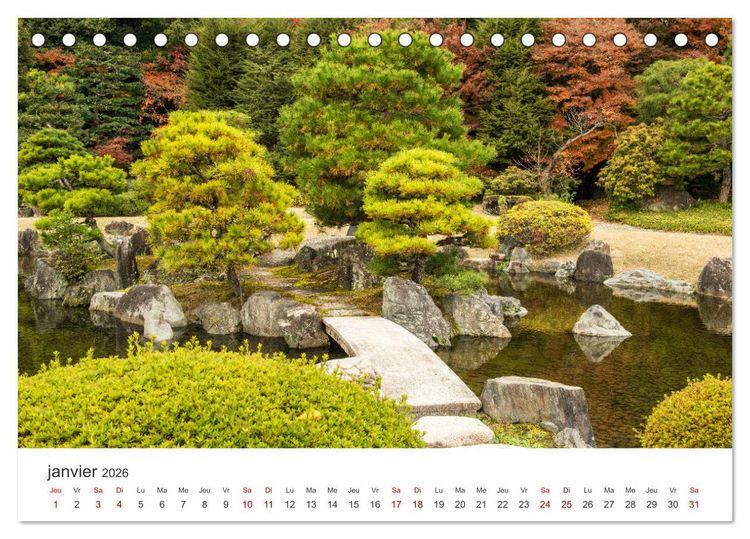 Produktbild: Jardiner au Japon (Calendrier de bureau 2026 DIN A5 vertical), CALVENDO calendrier mensuel