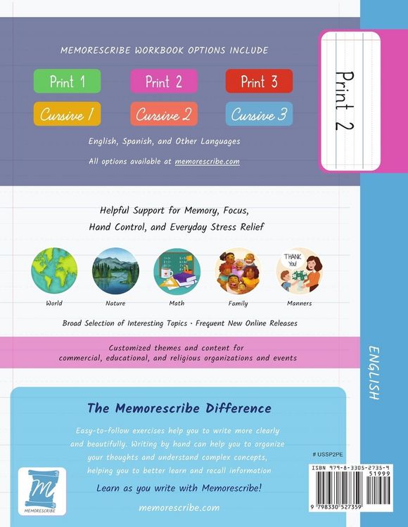 Produktbild: Handwriting Practice Workbook - United States of America, States and Capitals - Print, Level 2