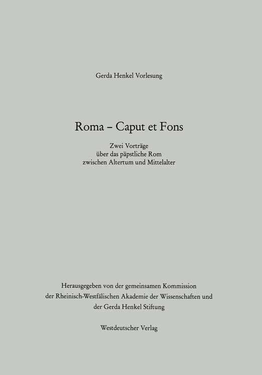 Produktbild: Roma - Caput et Fons