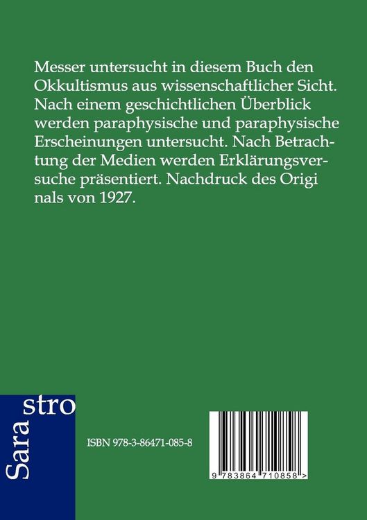 Produktbild: Wissenschaftlicher Okkultismus