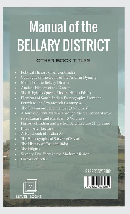 Produktbild: Manual Of The Bellary District