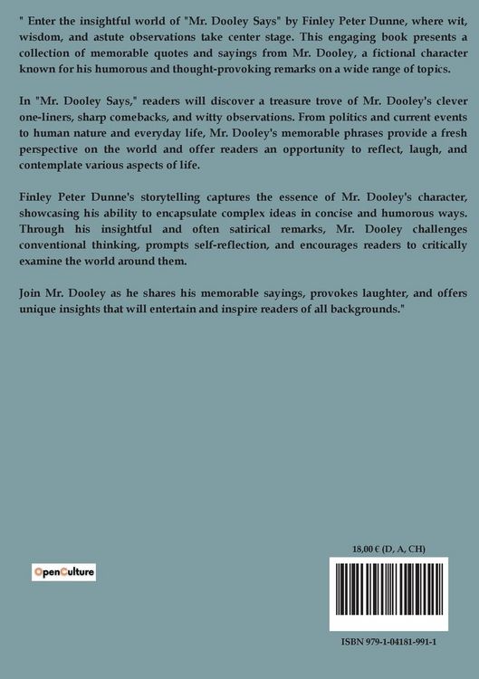 Produktbild: Mr. Dooley Says
