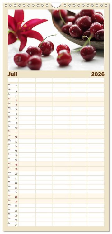 Produktbild: Familienplaner 2026 - Leichte K&uuml;che mit 5 Spalten (Wandkalender, 21 x 45 cm) CALVENDO
