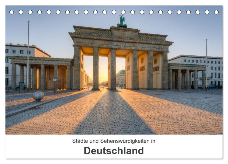 Produktbild: St&auml;dte und Sehensw&uuml;rdigkeiten in Deutschland (Tischkalender 2026 DIN A5 quer), CALVENDO Monatskalender