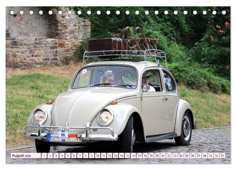 Produktbild: Ohre Classics - Oldtimer auf der Schlossdom&auml;ne in Wolmirstedt (Tischkalender 2026 DIN A5 quer), CALVENDO Monatskalender