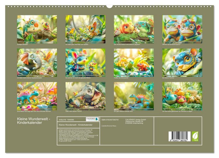 Produktbild: Kleine Wunderwelt - Kinderkalender (hochwertiger Premium Wandkalender 2026 DIN A2 quer), Kunstdruck in Hochglanz