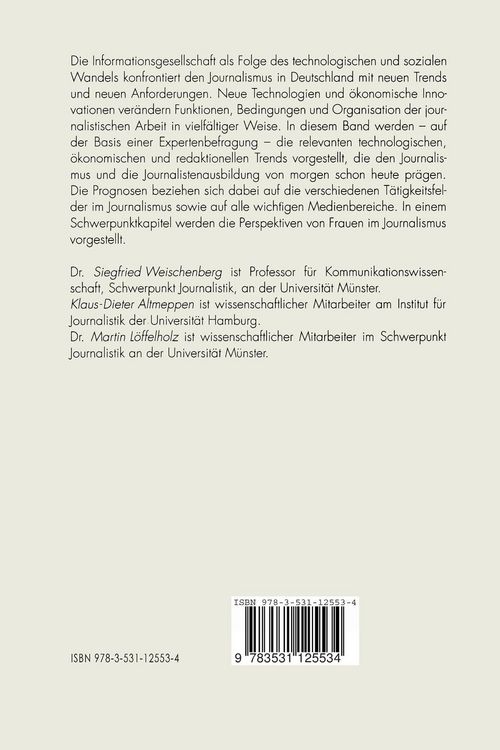 Produktbild: Die Zukunft des Journalismus