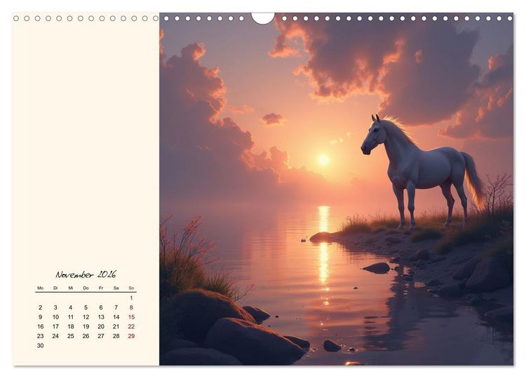 Produktbild: Fantasiewelten - Pferde (Wandkalender 2026 DIN A3 quer), CALVENDO Monatskalender