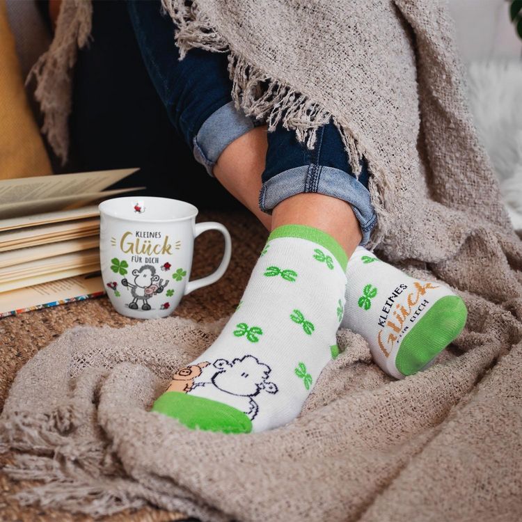 Produktbild: Tasse mit Golddruck "Kleines Gl&uuml;ck f&uuml;r dich"