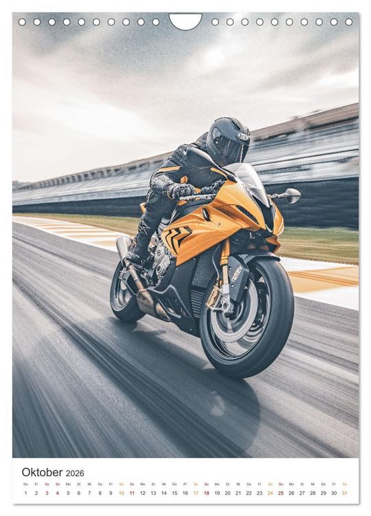 Produktbild: Motorradsport (Wandkalender 2026 DIN A4 hoch), CALVENDO Monatskalender
