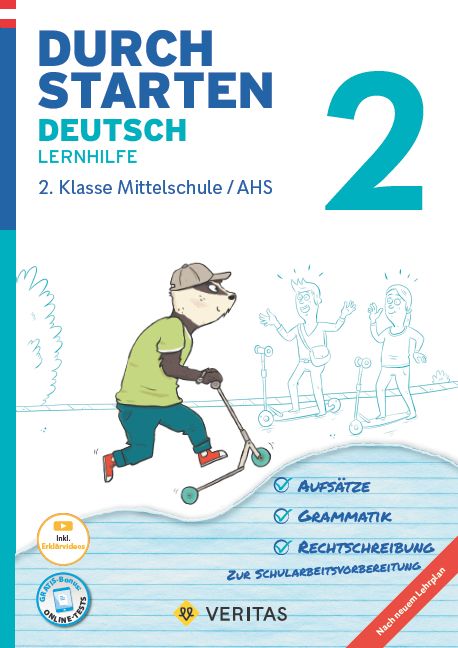 Produktbild: Durchstarten Deutsch 2. Klasse Mittelschule/AHS Lernhilfe