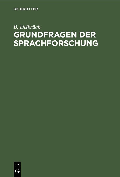 Produktbild: Grundfragen der Sprachforschung