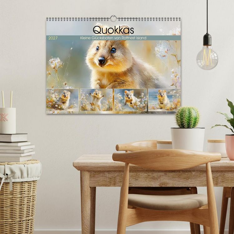 Produktbild: Quokkas. Kleine Gl&uuml;cksboten von Rottnest Island (Wandkalender 2027 DIN A3 quer), CALVENDO Monatskalender