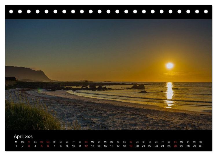 Produktbild: Sommer auf den Lofoten (Tischkalender 2026 DIN A5 quer), CALVENDO Monatskalender