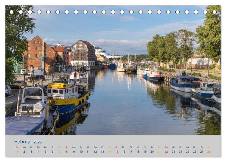 Produktbild: Charmante Baltische St&auml;dte entlang der Ostsee (Tischkalender 2026 DIN A5 quer), CALVENDO Monatskalender