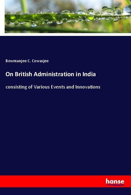 Produktbild: On British Administration in India