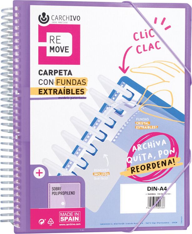 Produktbild: Sichtbuch A4 violett 40 Tasch